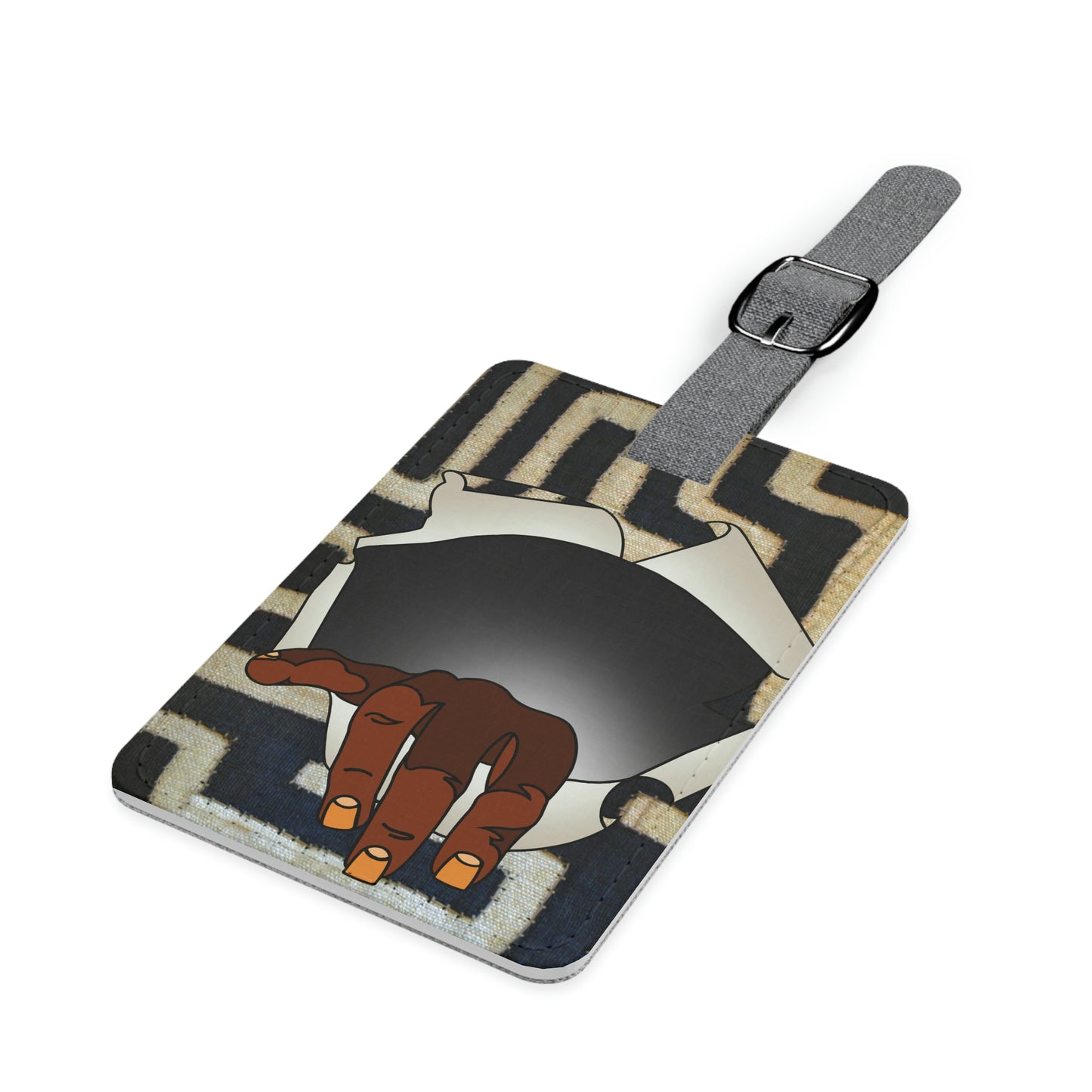 A Show of Hands! Saffiano Polyester Luggage Tag, Rectangle