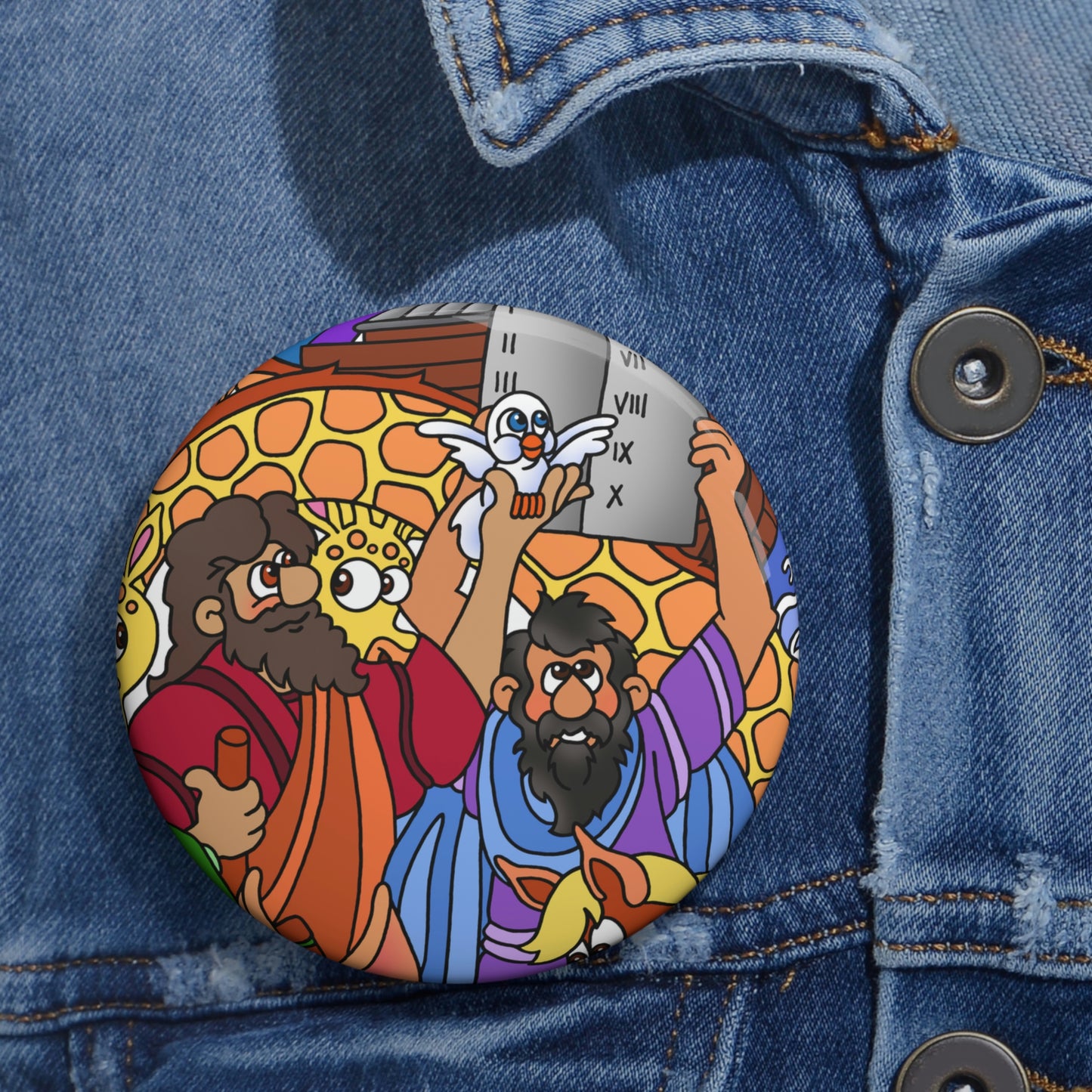 Hark and Harold Angel Sing! Custom Pin Buttons