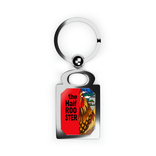 The Half Rooster Rectangle Photo Keyring