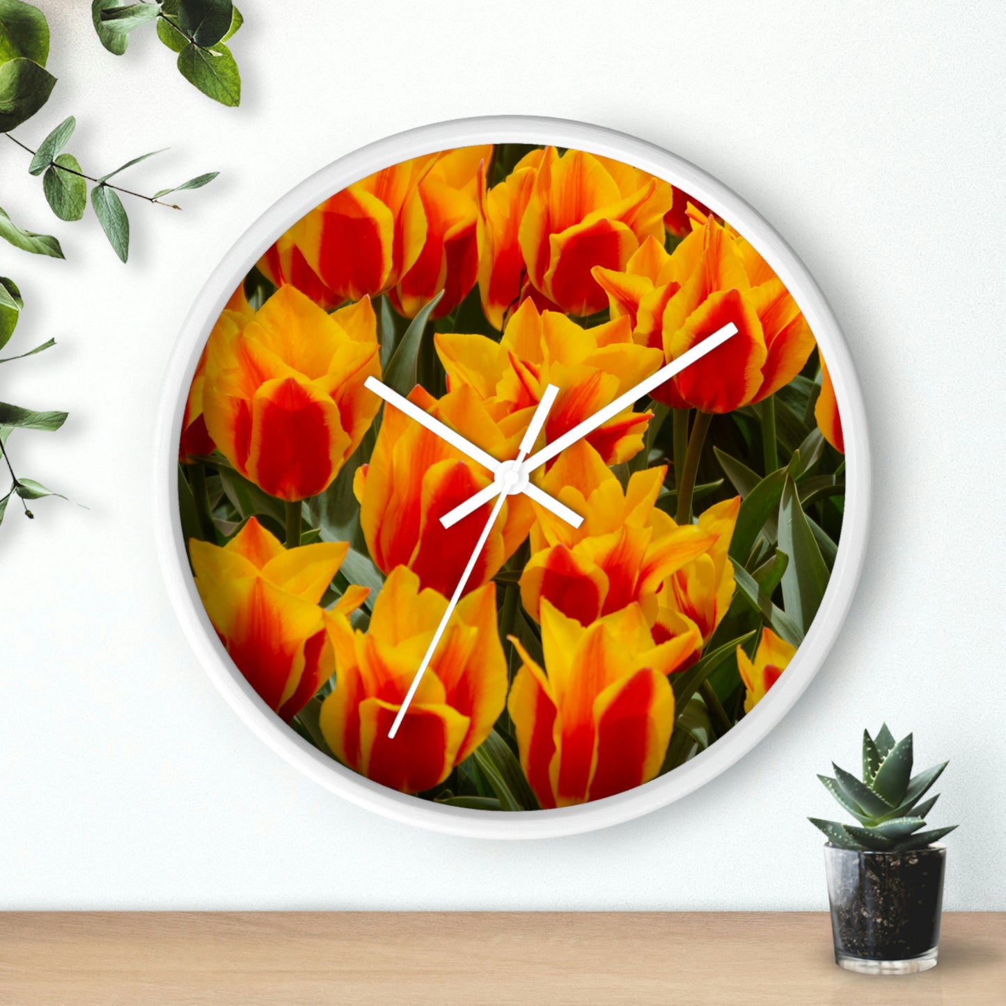 Flowers 18 Wall Clock