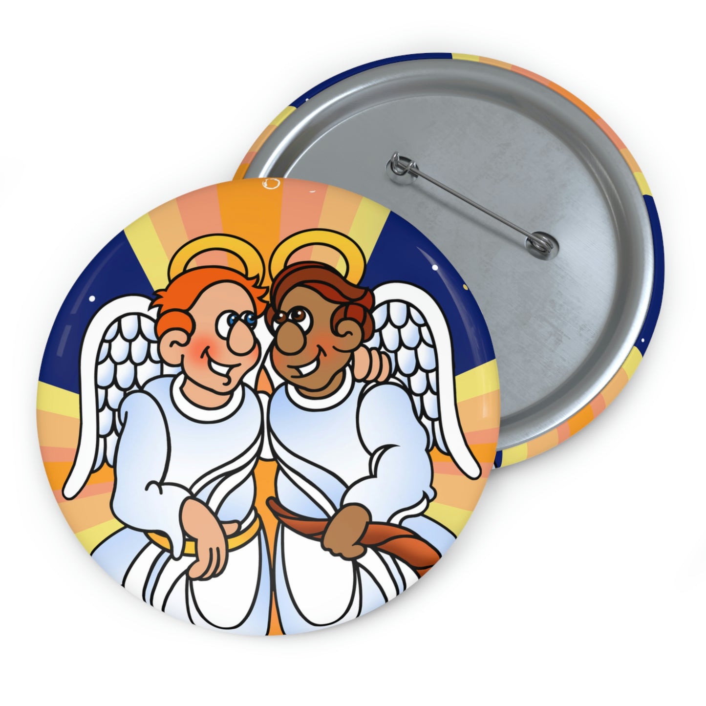 Hark and Harold Angel Sing Custom Pin Buttons