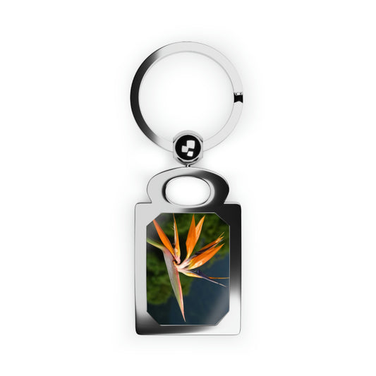 Flowers 26 Rectangle Photo Keyring