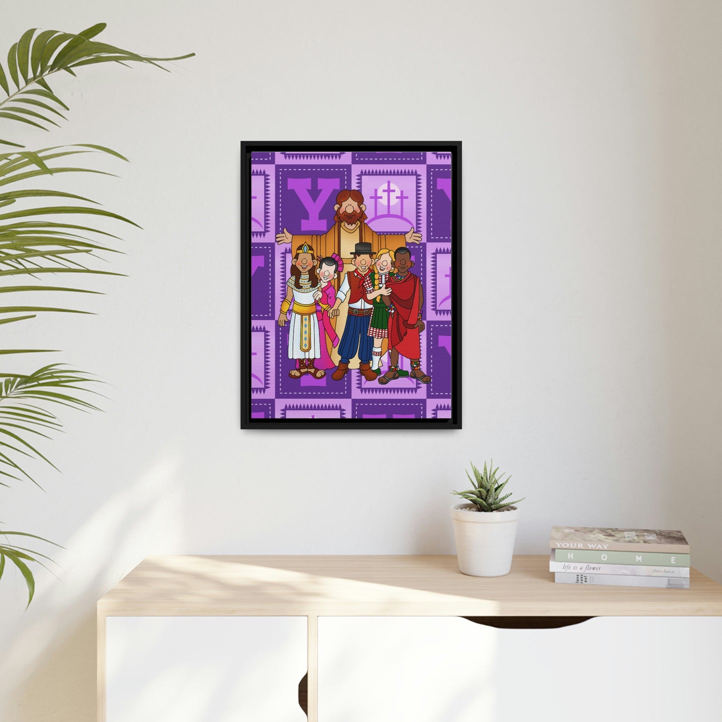 The Bible as Simple as ABC Y Matte Canvas, Black Frame