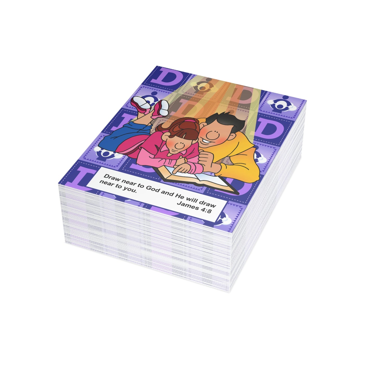 The Bible as Simple as ABC D Greeting Cards (1, 10, 30, and 50pcs)