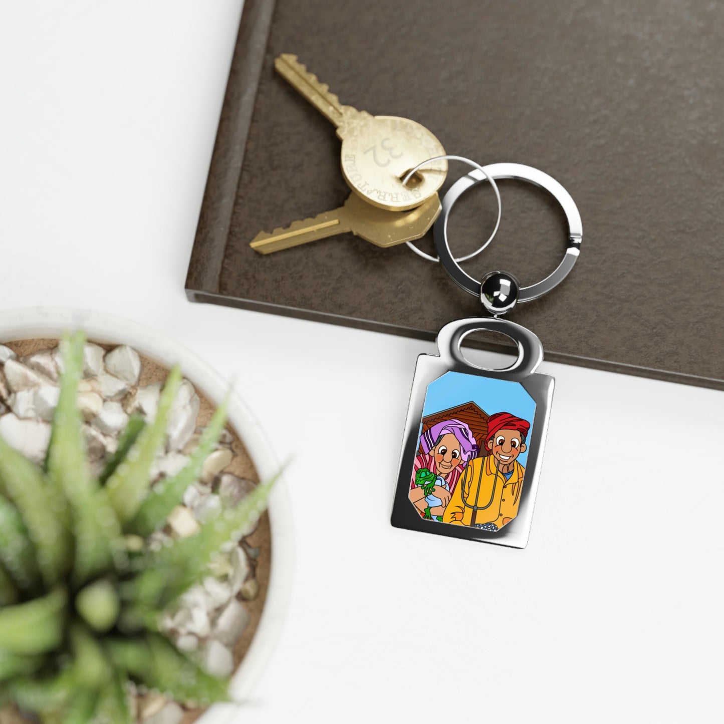 The Frog Princess Rectangle Photo Keyring