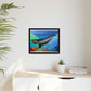 Gray Whale Matte Canvas, Black Frame