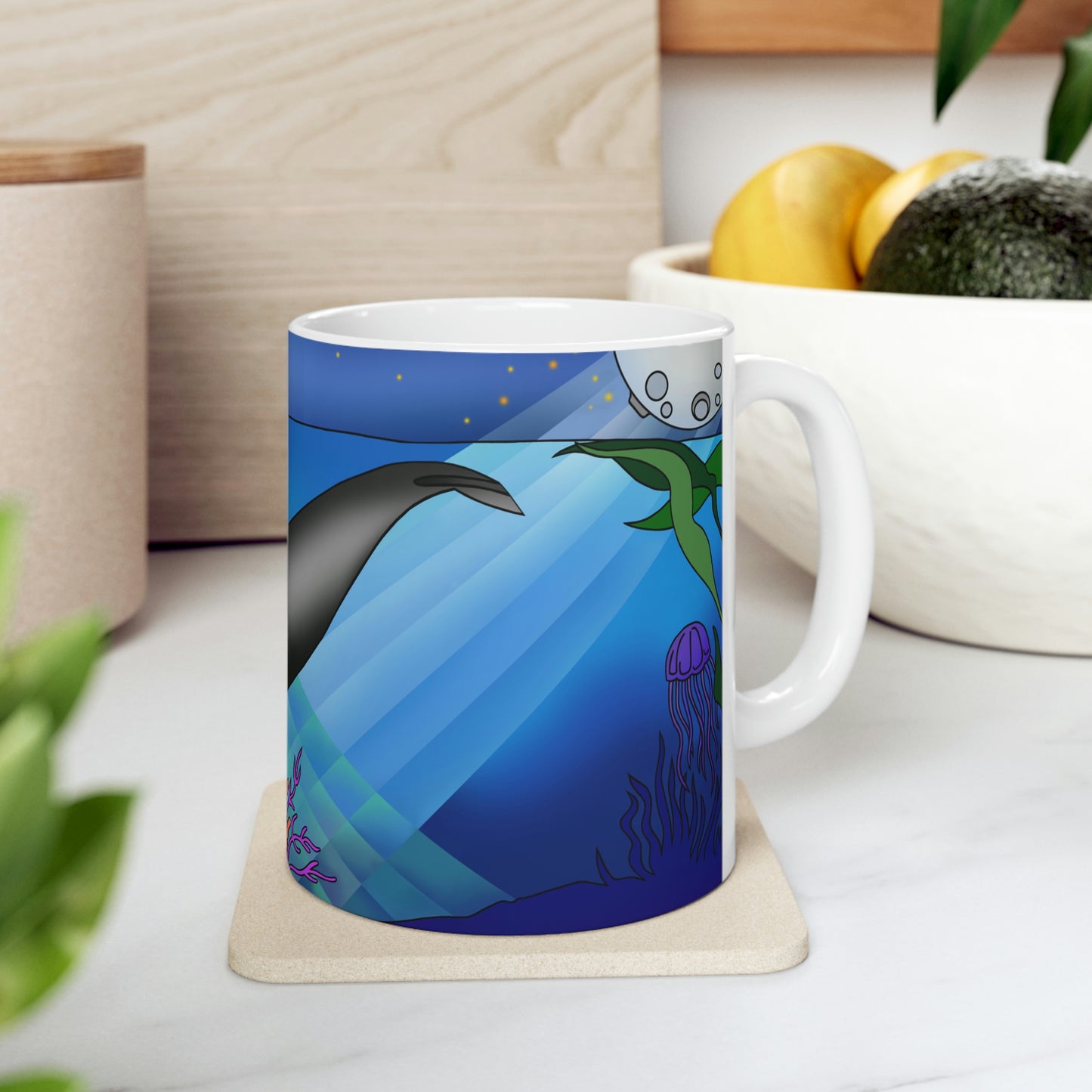 Gray Whale Ceramic Mug 11oz