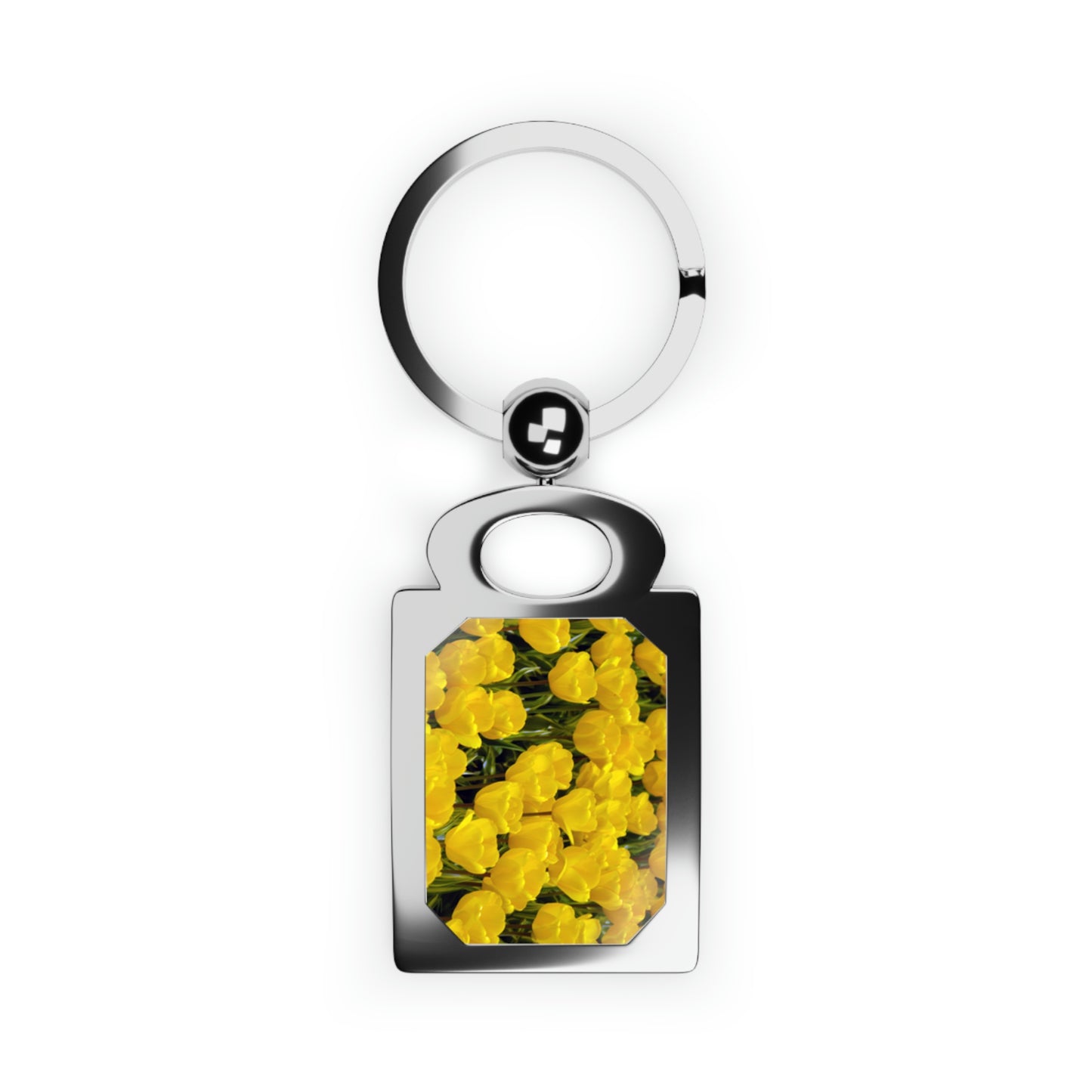 Flowers 23 Rectangle Photo Keyring