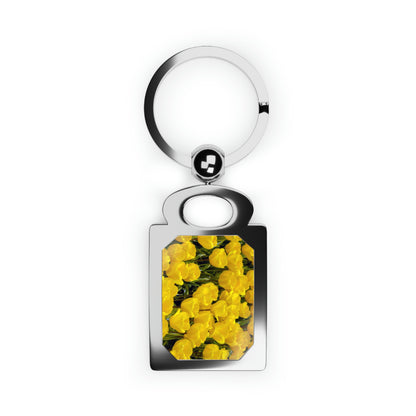 Flowers 23 Rectangle Photo Keyring