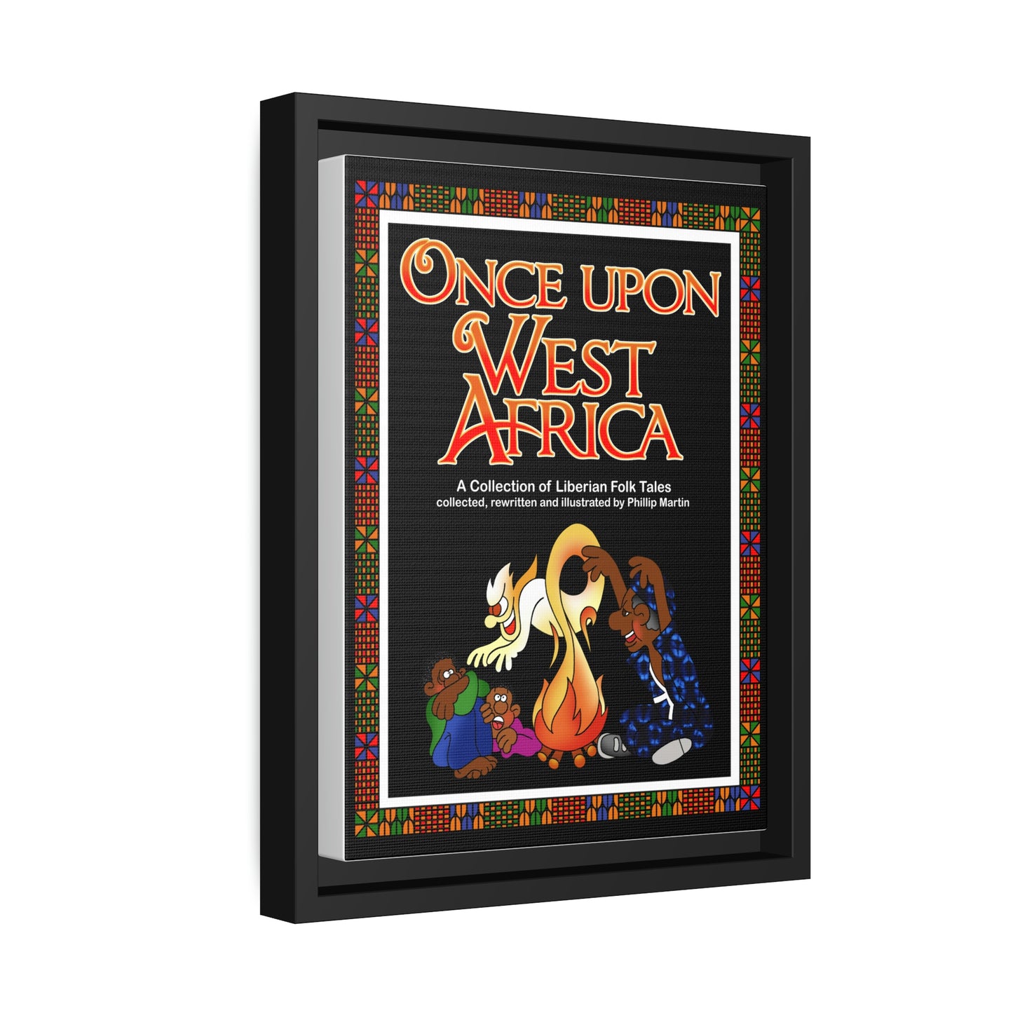 Once Upon West Africa!! Matte Canvas, Black Frame