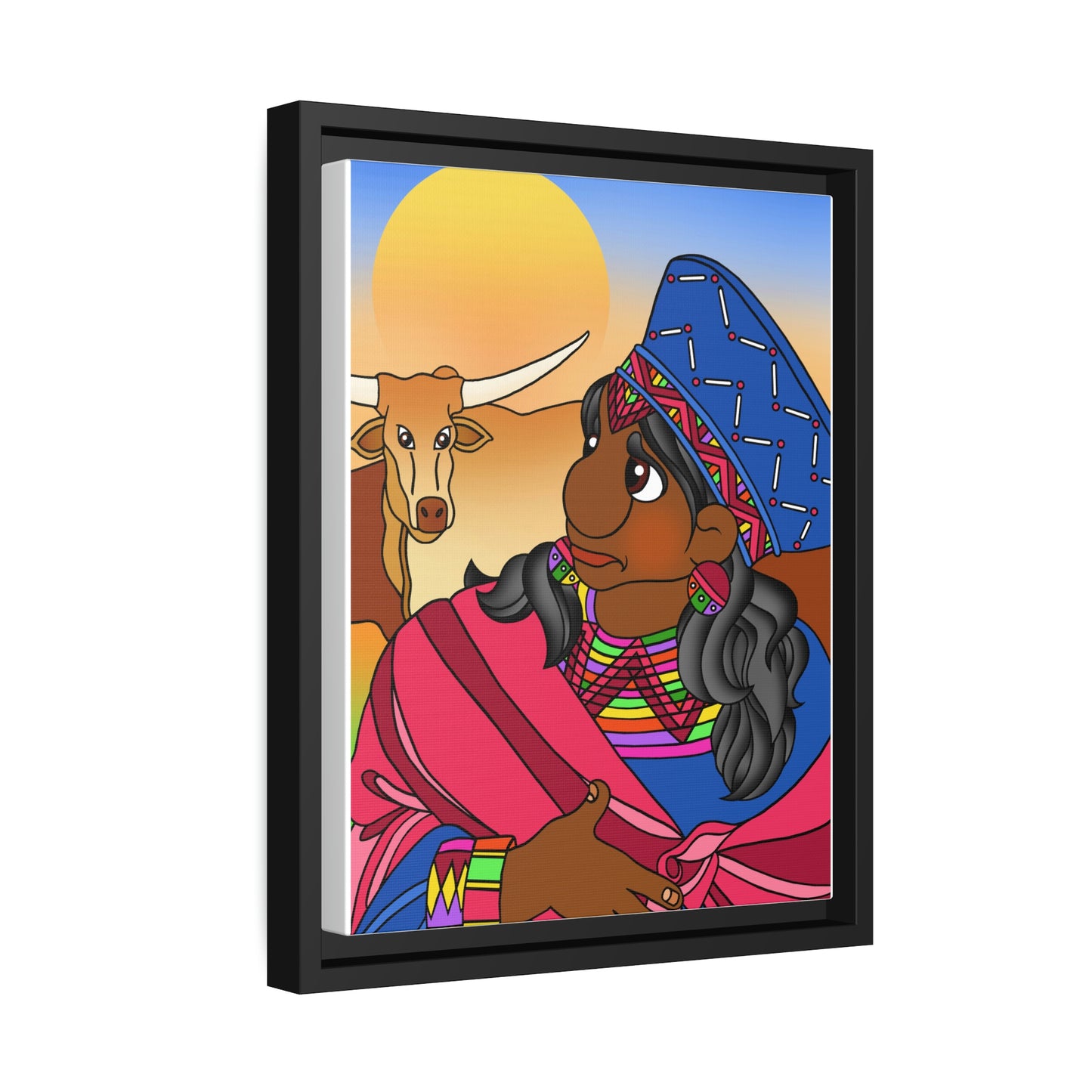 Once Upon Southern Africa Matte Canvas, Black Frame