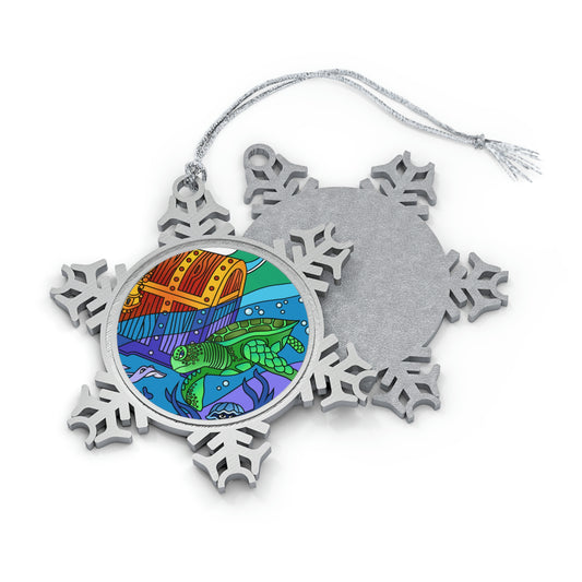 Once Upon East Africa Pewter Snowflake Ornament