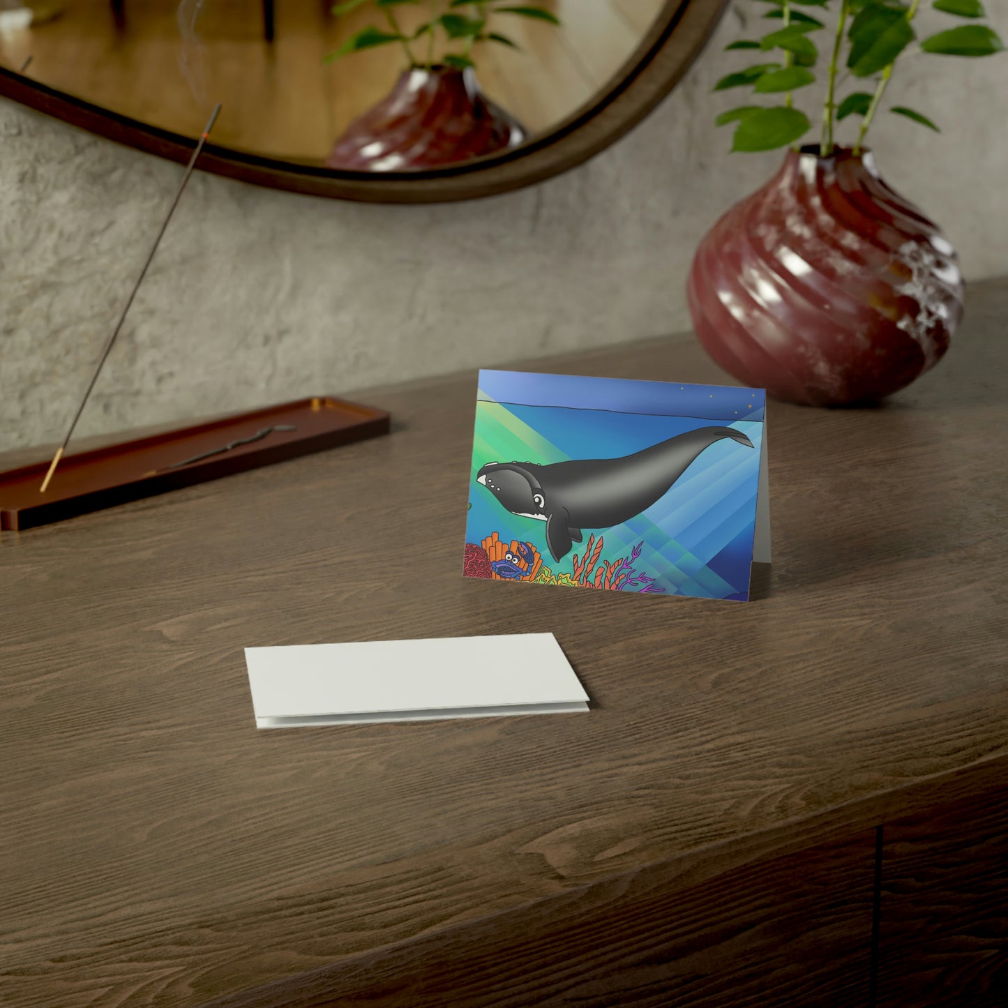 Gray Whale Greeting Cards (1, 10, 30, and 50pcs)