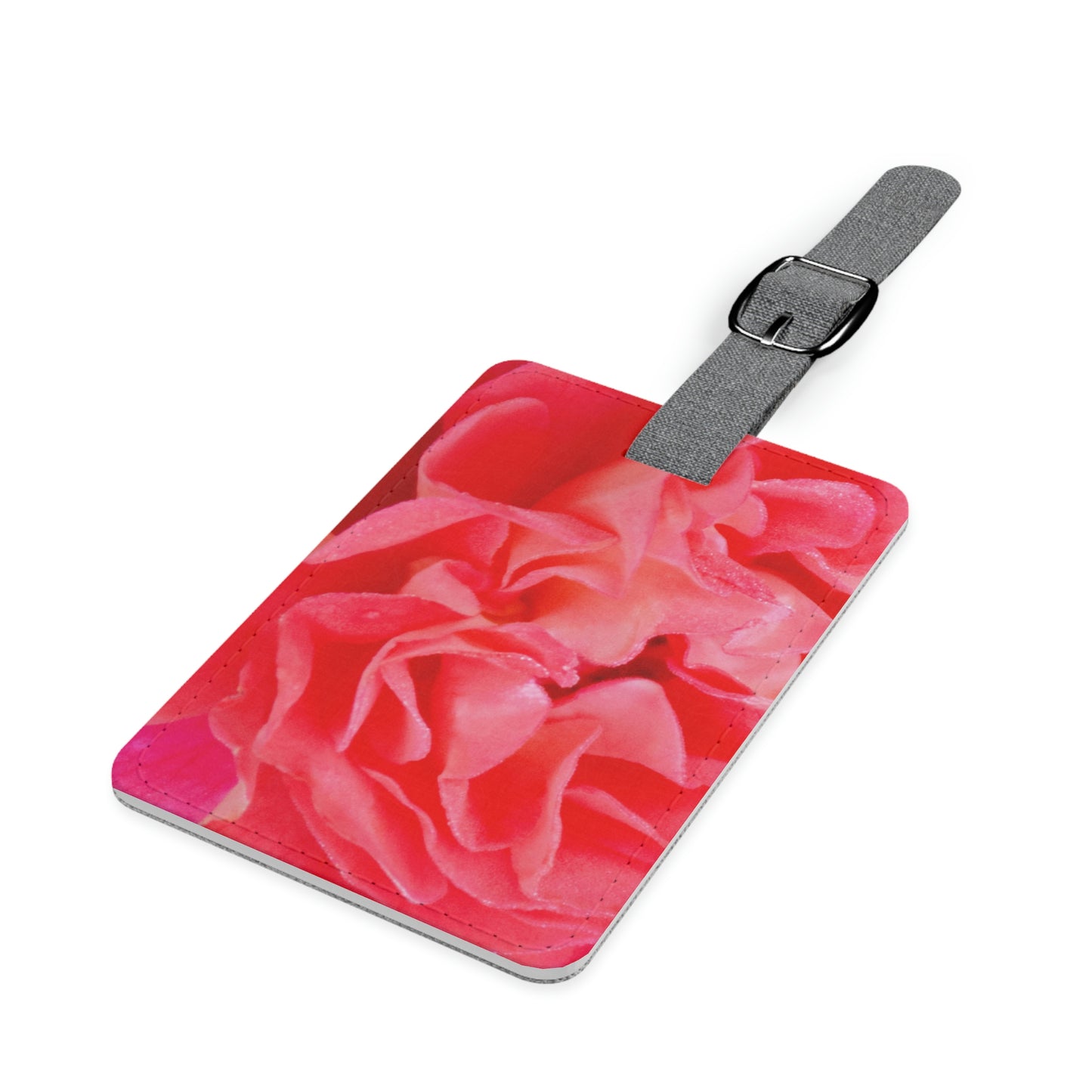 Flowers 08 Saffiano Polyester Luggage Tag, Rectangle