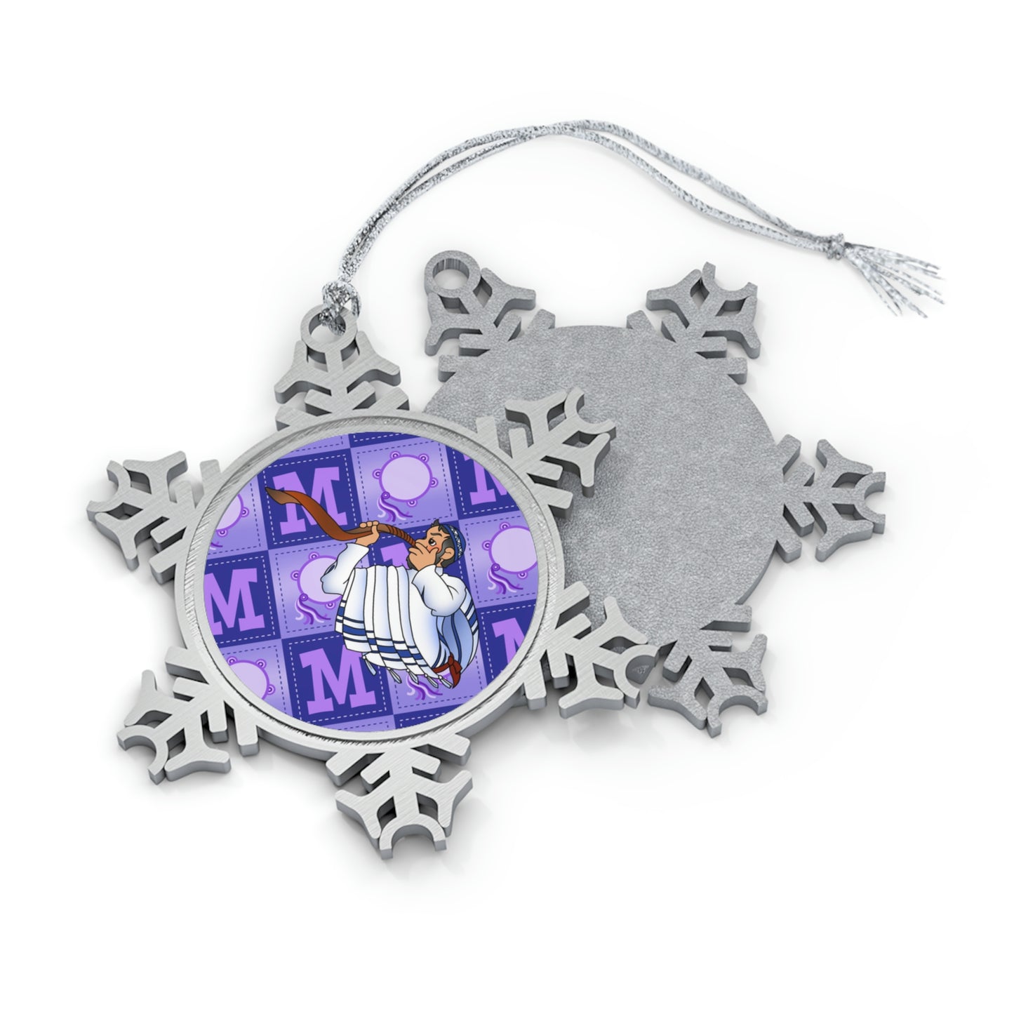 The Bible as Simple as ABC M Pewter Snowflake Ornament