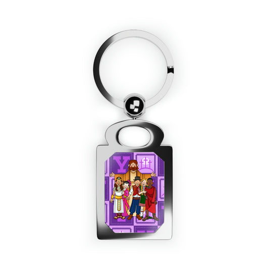 The Bible as Simple as ABC Y Rectangle Photo Keyring