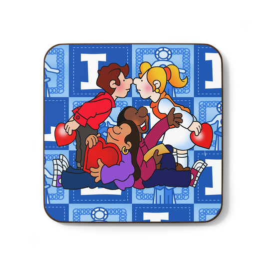 The Bible as Simple as ABC L Hardboard Back Coaster