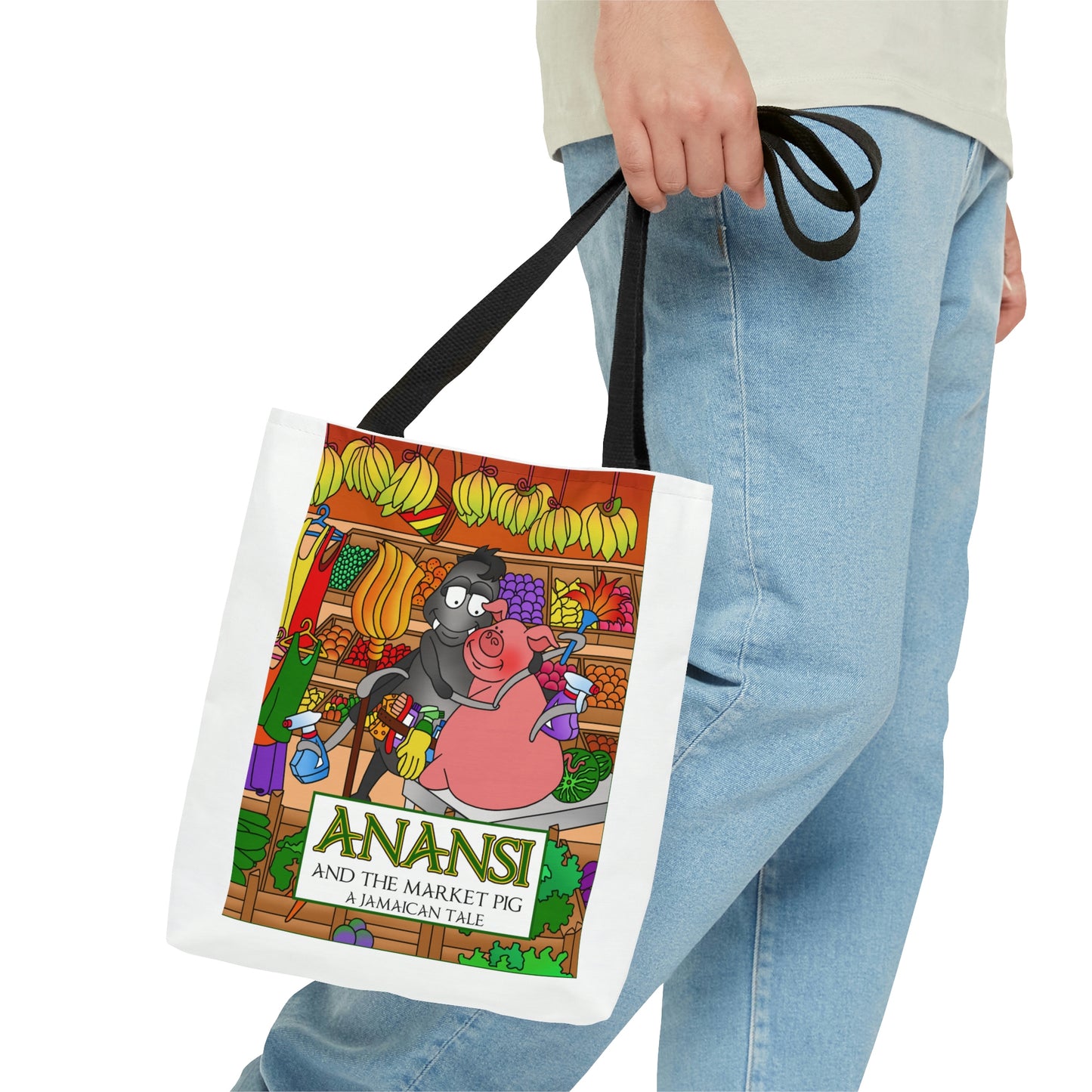 Anansi and the Market Pig AOP Tote Bag