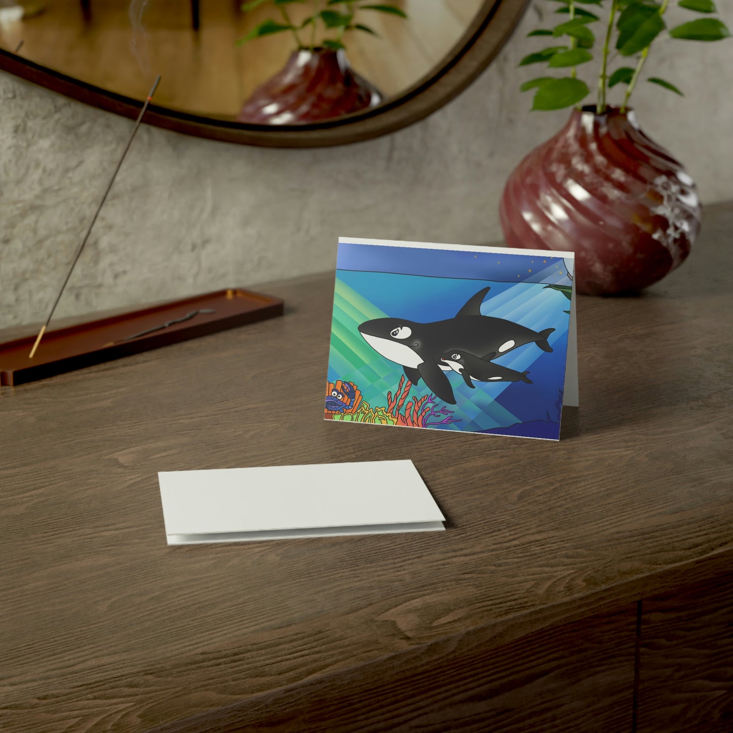 Orcas Greeting Cards (1, 10, 30, and 50pcs)