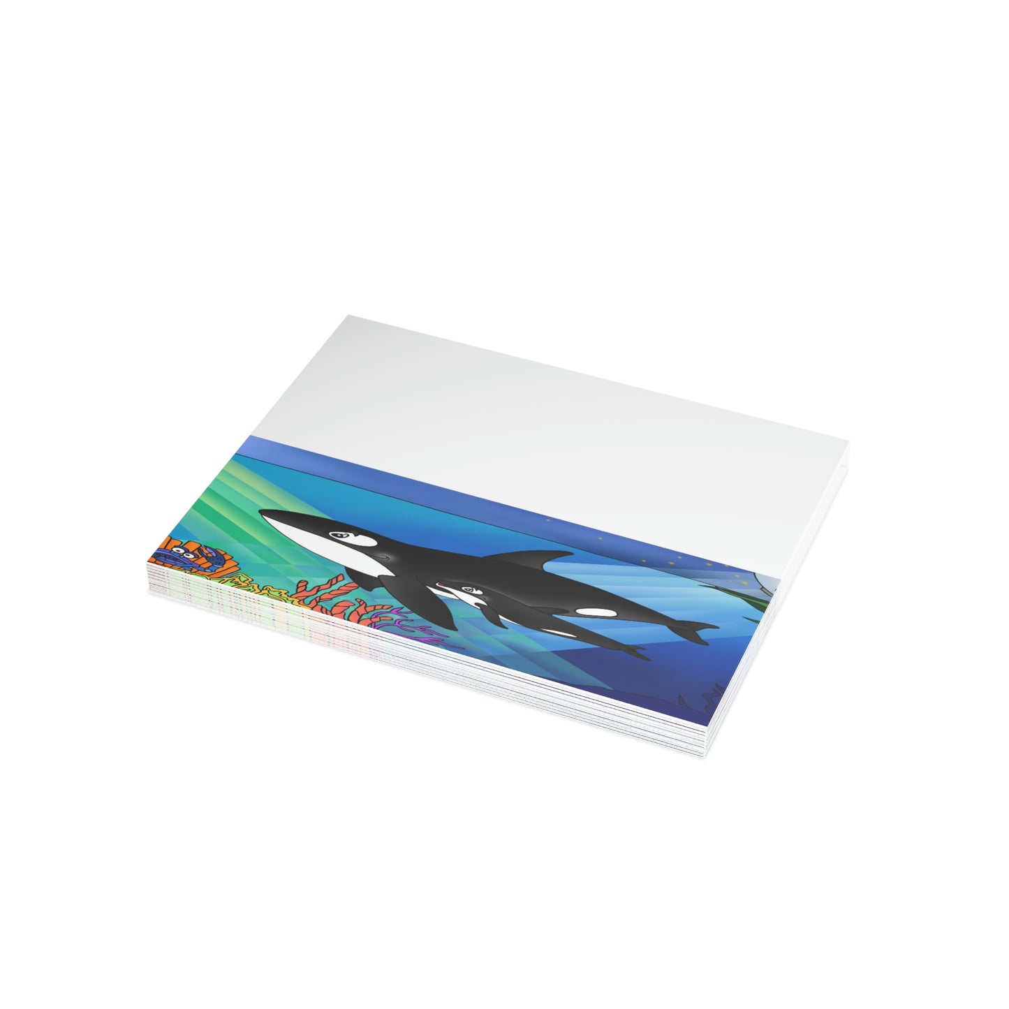 Orcas Greeting Cards (1, 10, 30, and 50pcs)