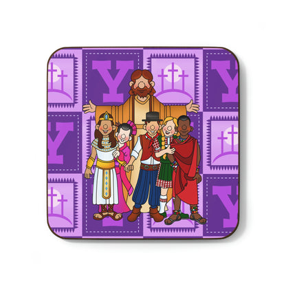 The Bible as Simple as ABC Y Hardboard Back Coaster