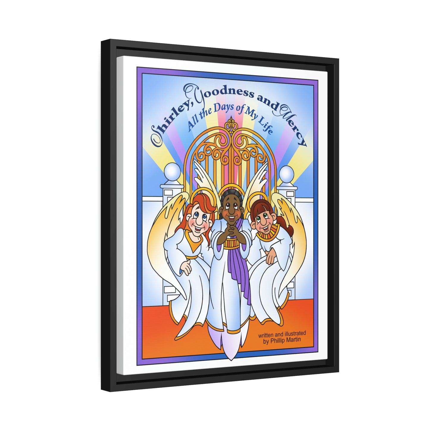 Shirley, Goodness, and Mercy Matte Canvas, Black Frame