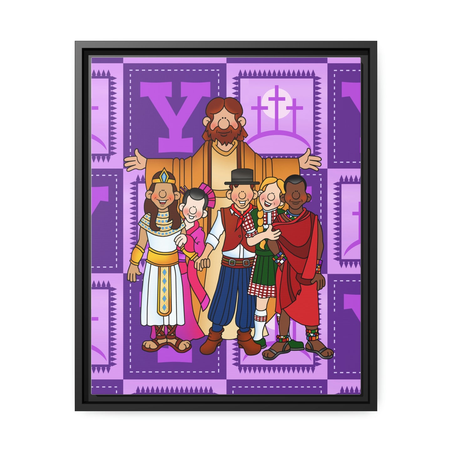 The Bible as Simple as ABC Y Matte Canvas, Black Frame