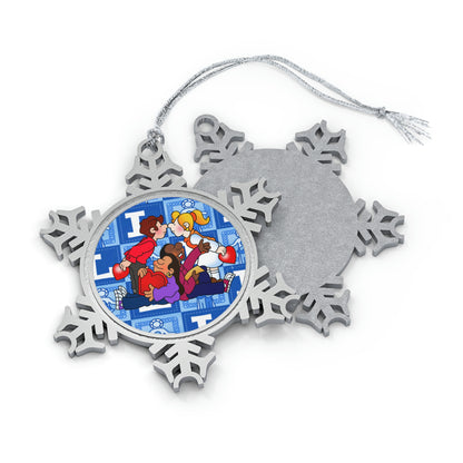 The Bible as Simple as ABC L Pewter Snowflake Ornament