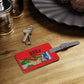 The Half Rooster Saffiano Polyester Luggage Tag, Rectangle