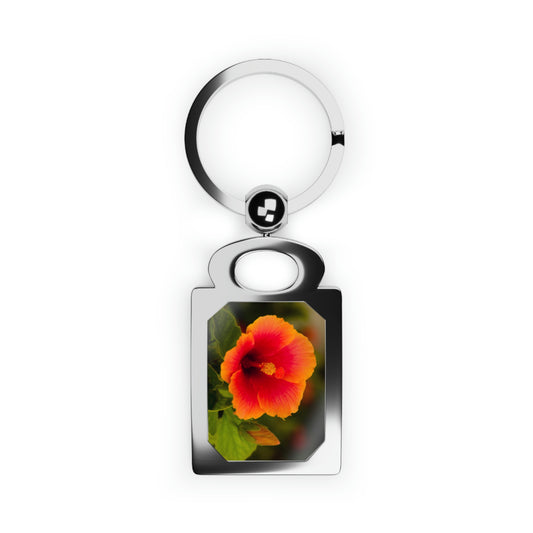 Flowers 31 Rectangle Photo Keyring