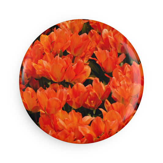 Flowers 03 Button Magnet, Round (1 & 10 pcs)