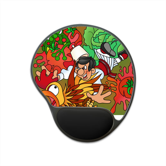 The Half Rooster! Mouse Pad With Wrist Rest