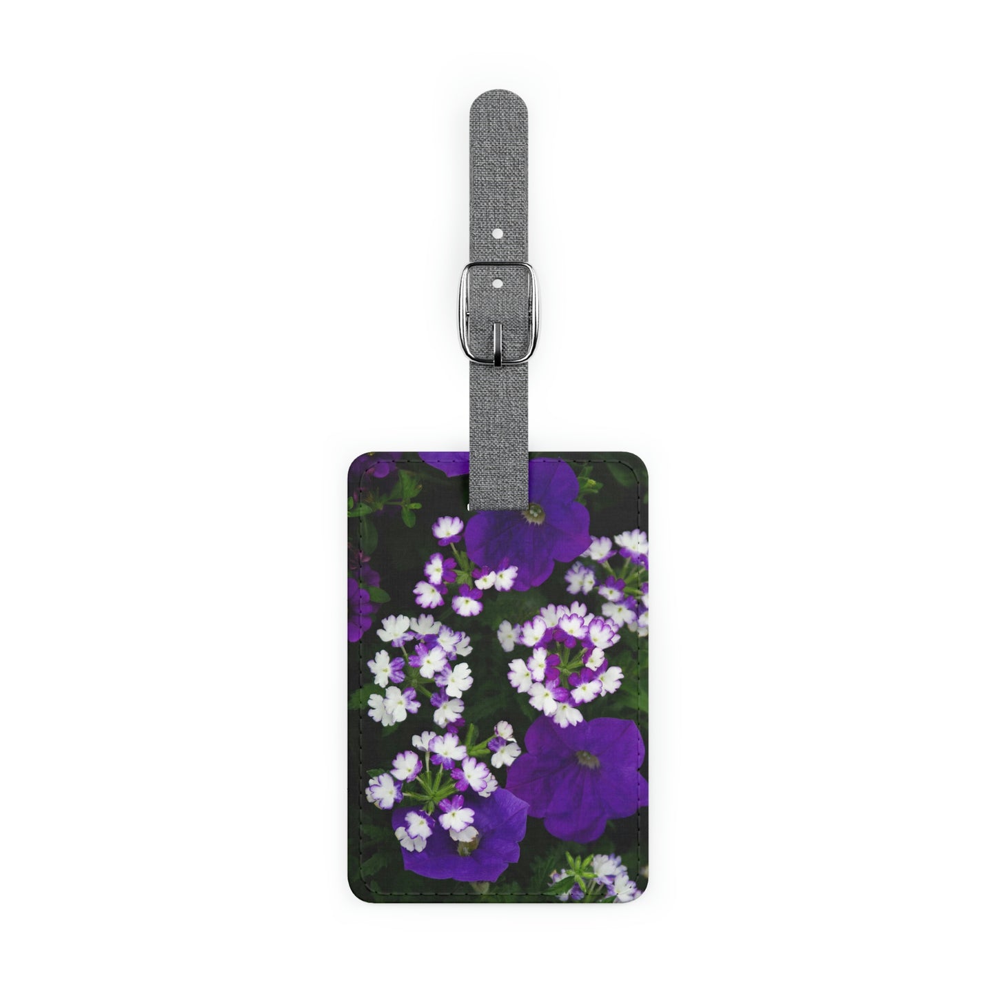 Flowers 04 Saffiano Polyester Luggage Tag, Rectangle