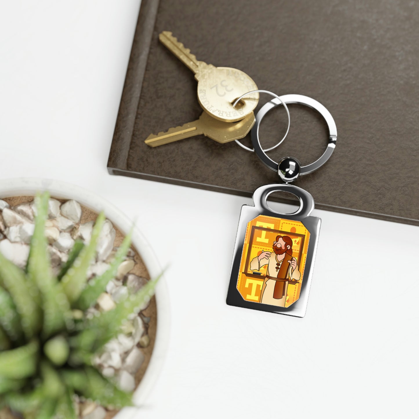 The Bible as Simple as ABC T Rectangle Photo Keyring