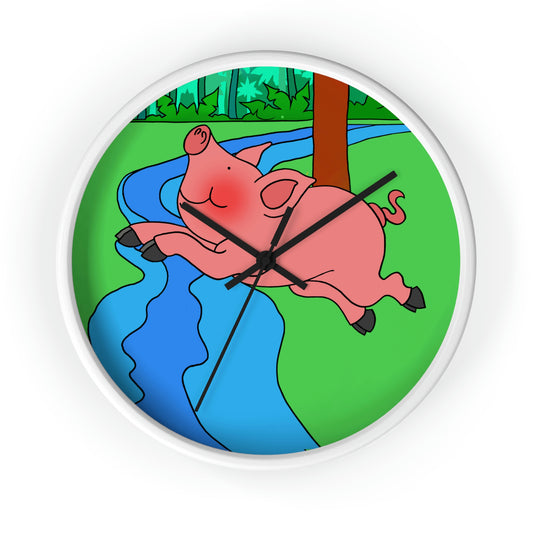 Anansi and the Market Pig! Wall clock