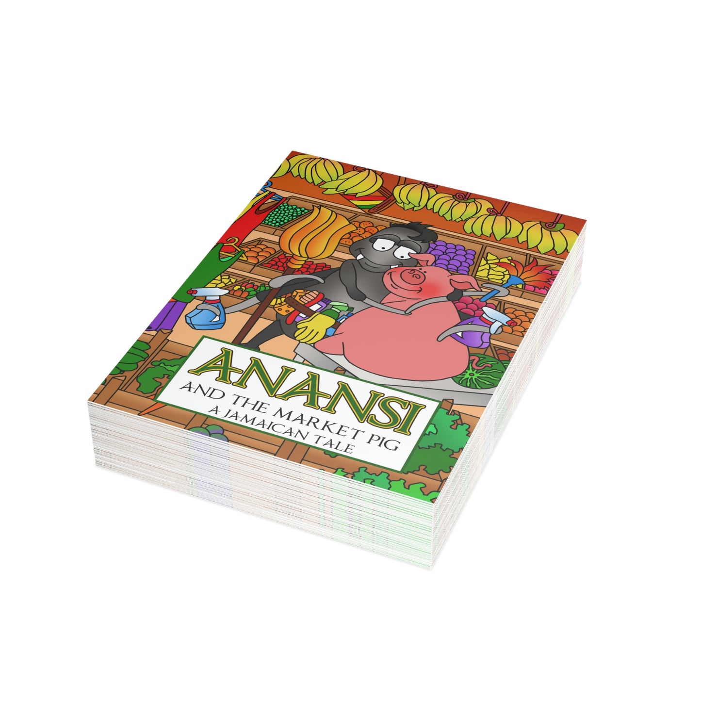 Anansi and the Market Pig Greeting Card Bundles (envelopes not included)