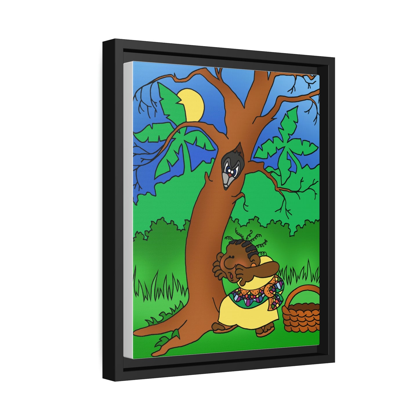 Once Upon West Africa Matte Canvas, Black Frame