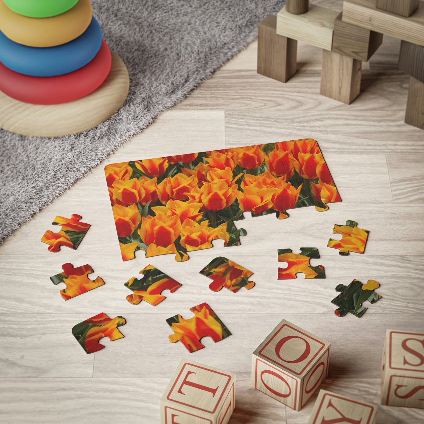 Flowers 18 Kids' Puzzle, 30-Piece