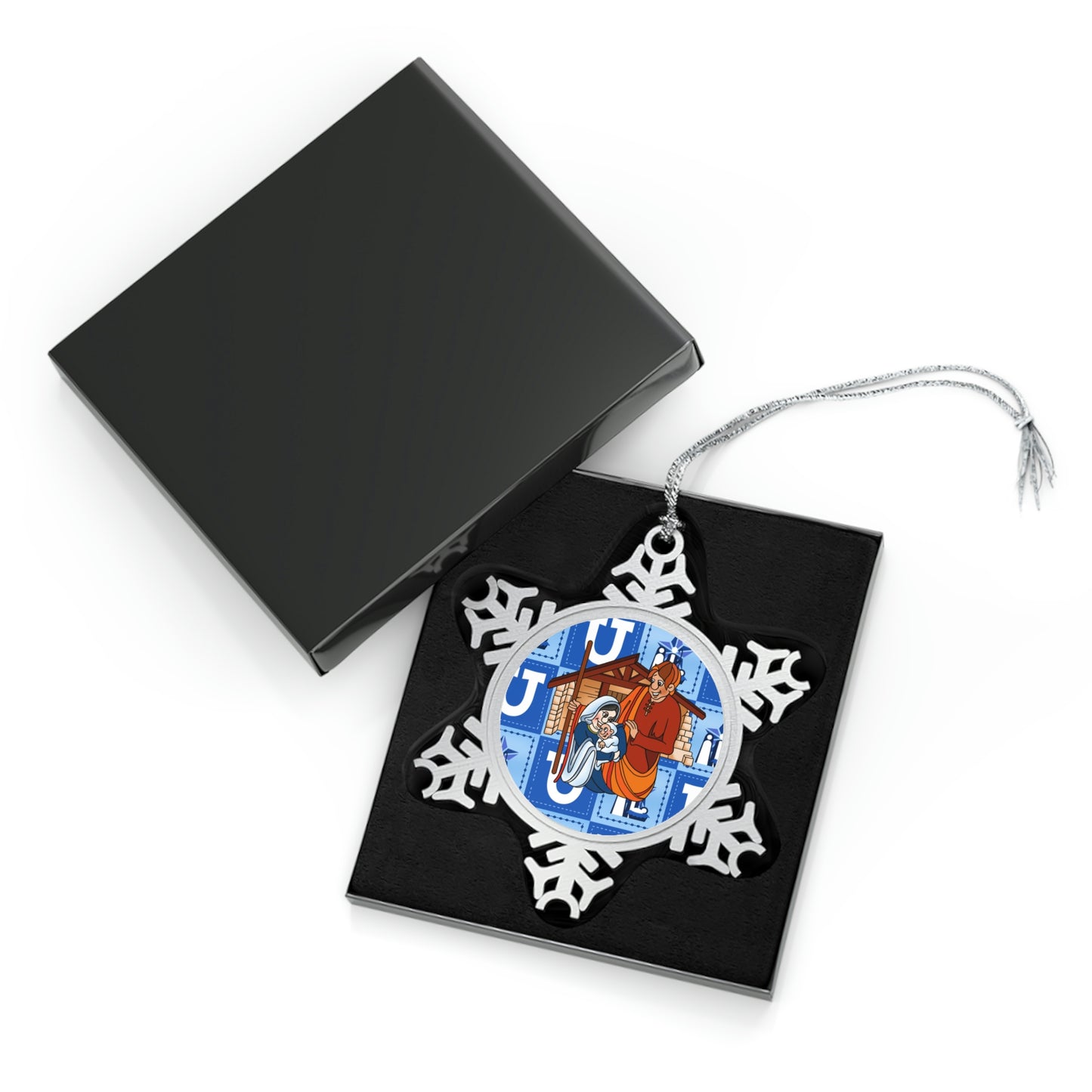 The Bible as Simple as ABC U Pewter Snowflake Ornament