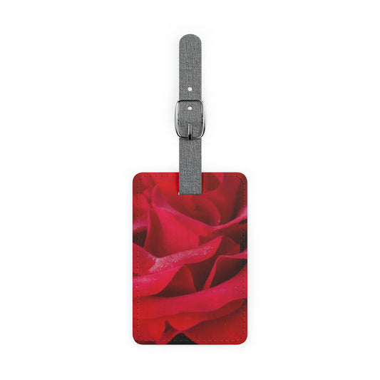 Flowers 14 Saffiano Polyester Luggage Tag, Rectangle