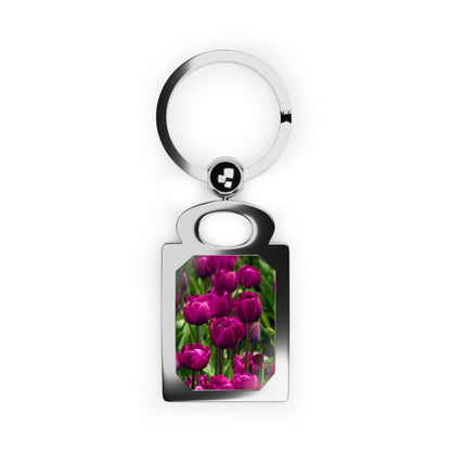 Flowers 20 Rectangle Photo Keyring