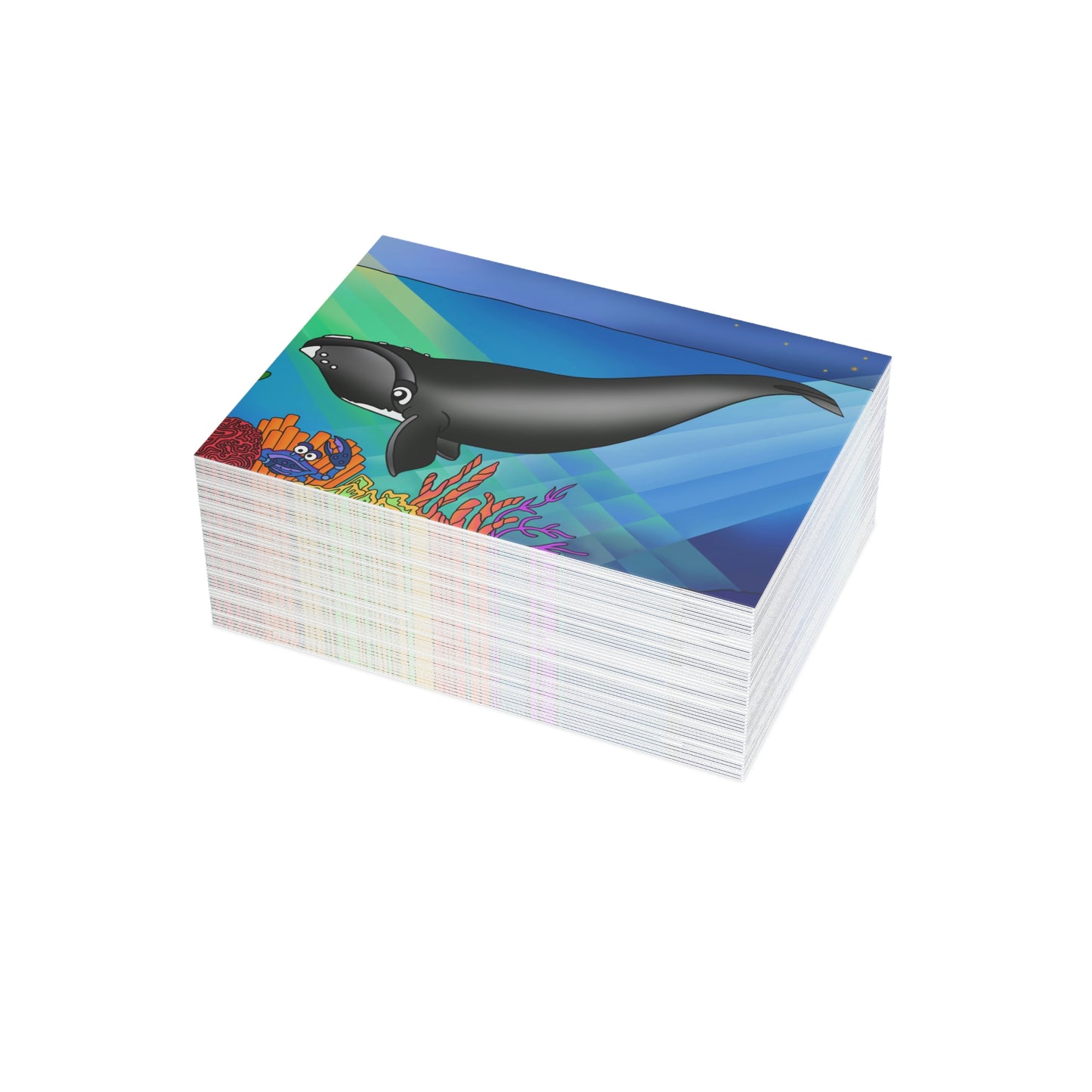 Gray Whale Greeting Cards (1, 10, 30, and 50pcs)