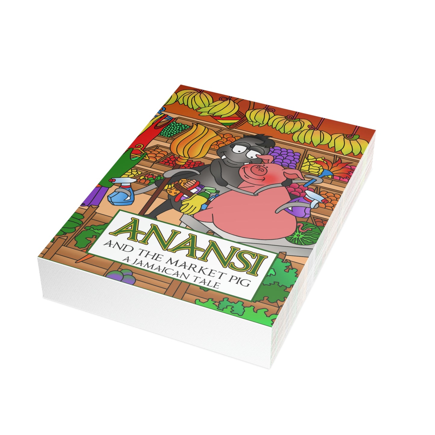 Anansi and the Market Pig Greeting Card Bundles (envelopes not included)