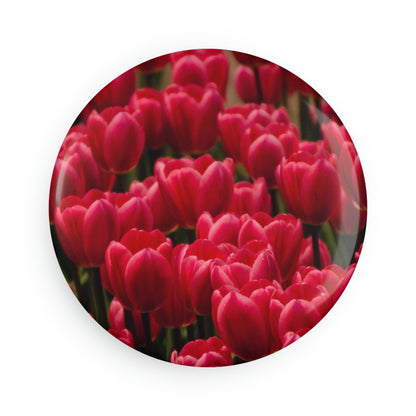 Flowers 15 Button Magnet, Round (1 & 10 pcs)