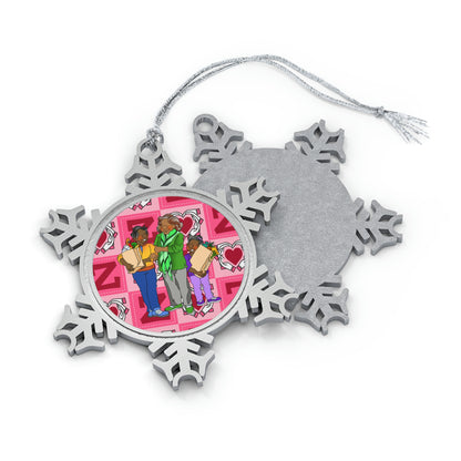 The Bible as Simple as ABC Z Pewter Snowflake Ornament