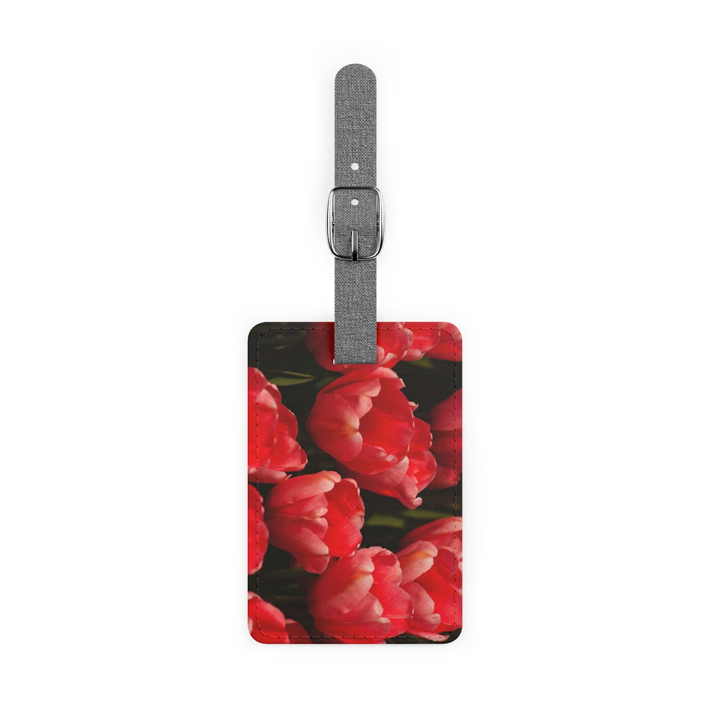 Flowers 09 Saffiano Polyester Luggage Tag, Rectangle