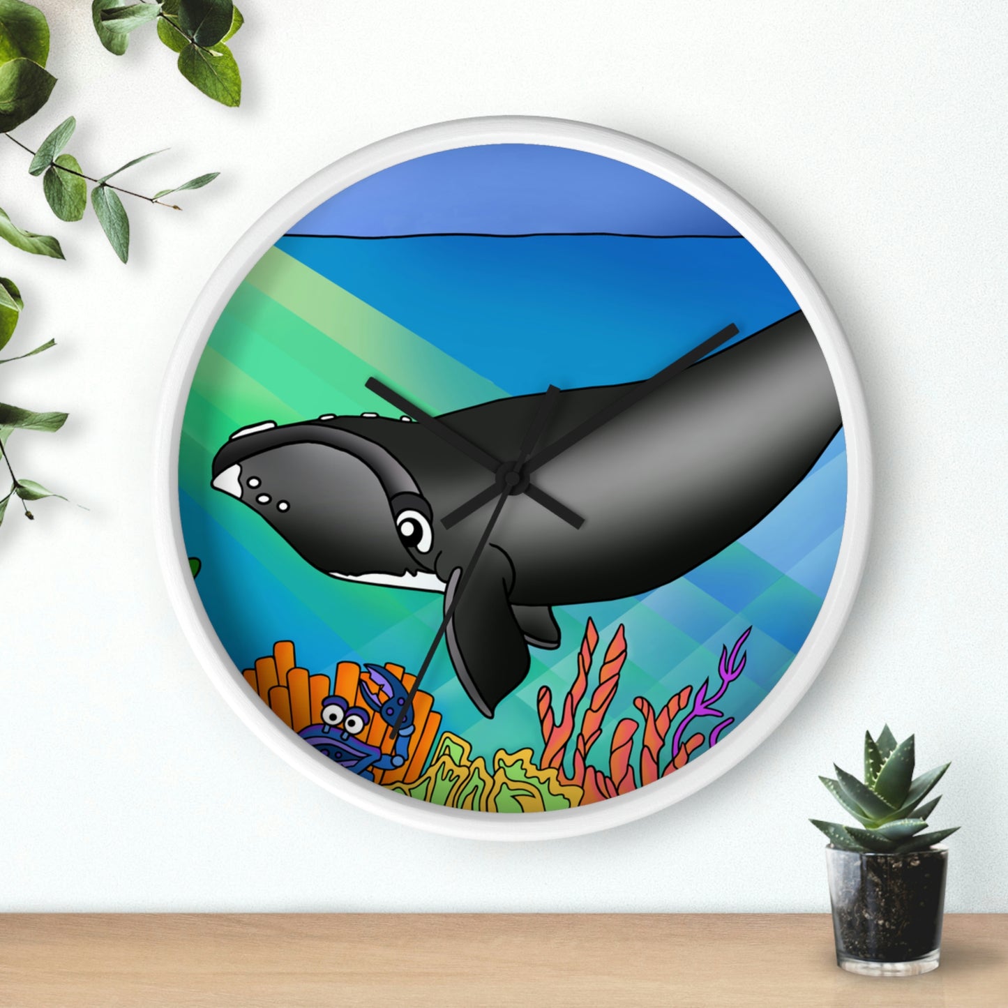 Gray Whale Wall Clock