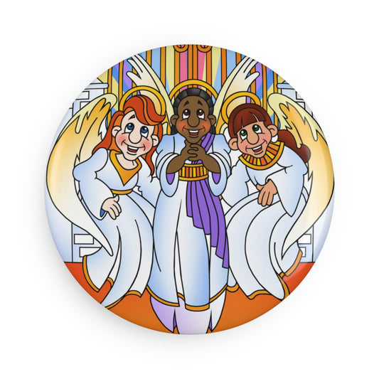 Shirley, Goodness, and Mercy Button Magnet, Round (1 & 10 pcs)