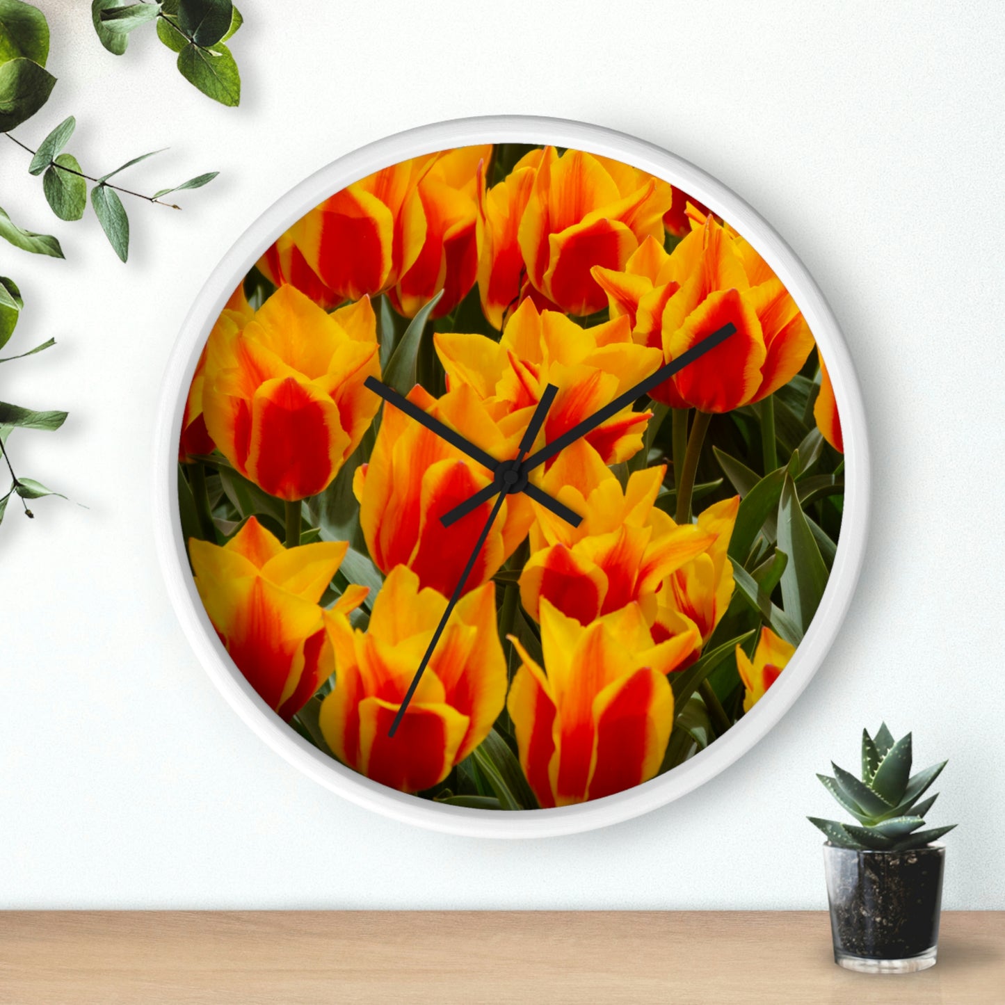 Flowers 18 Wall Clock