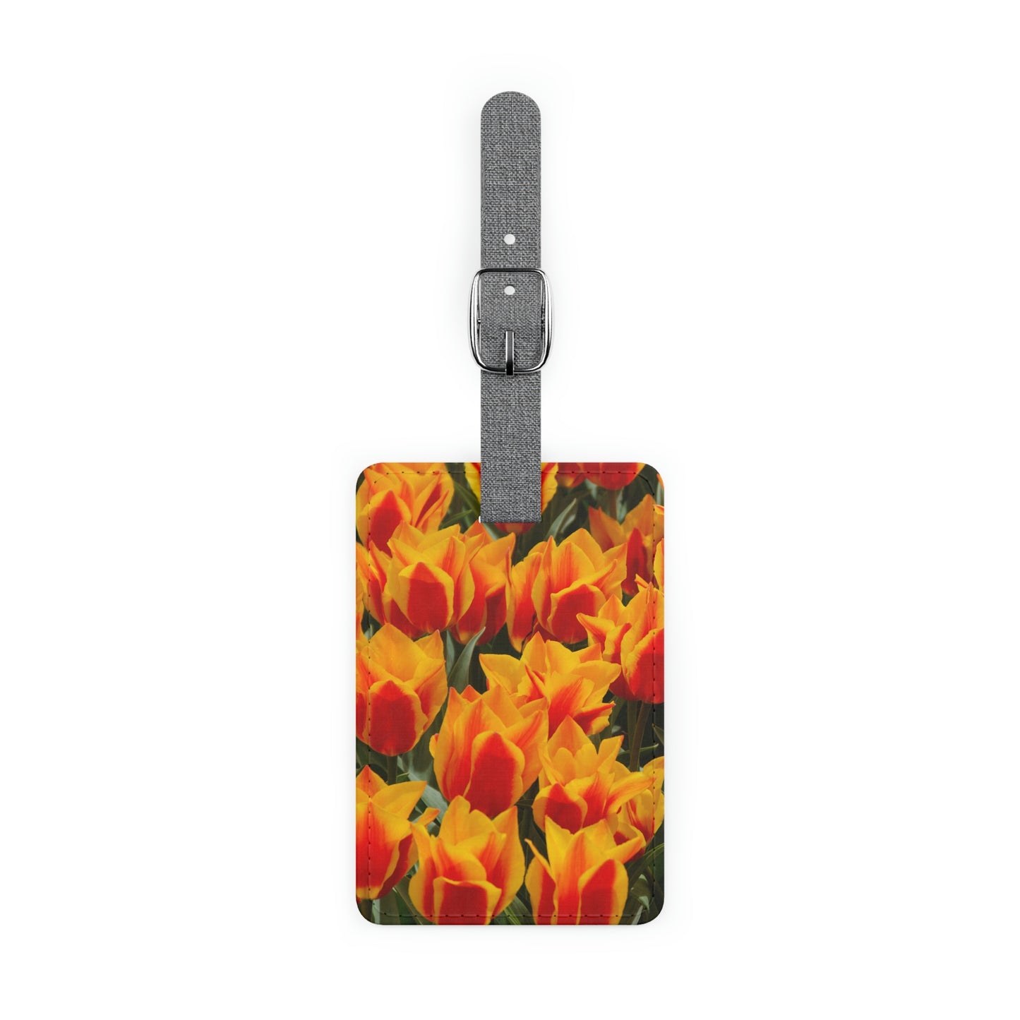 Flowers 18 Saffiano Polyester Luggage Tag, Rectangle